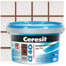 Затирка CE 40 темно-коричневый водоотталкивающая 2 кг / CERESIT