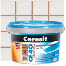 Затирка CE 40 светло-коричневая водоотталкивающая 2 кг / CERESIT